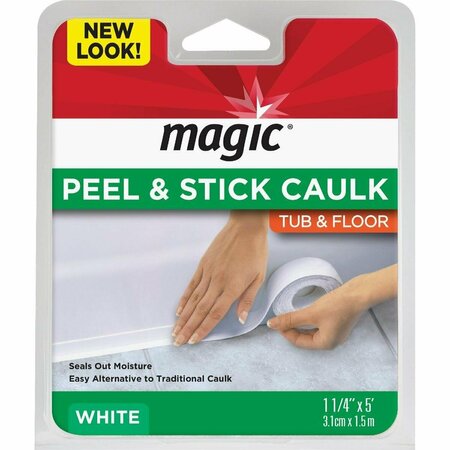 MAGIC 1-1/4 In. x 5 Ft. White Caulk Strip 3015